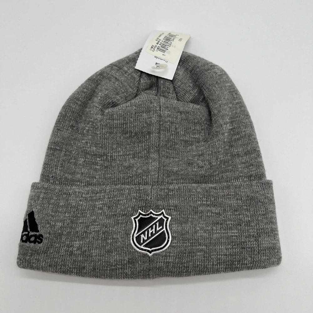 Adidas NHL Gray Knit Beanie Hat Team Logo OSFA One Size Fits‎ All Acrylic